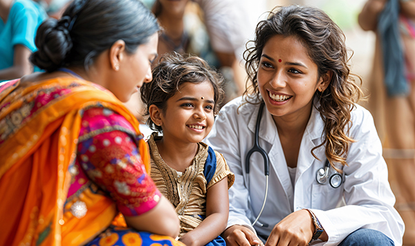 portrait female pediatrician work